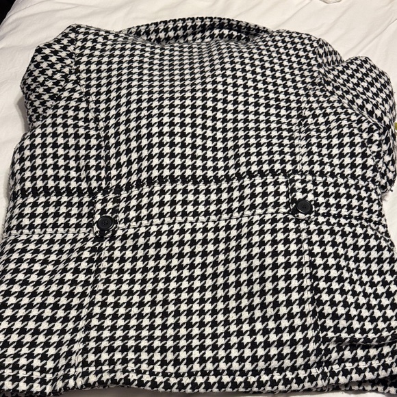 Stylish Black and White Pea Coat - Picture 9 of 10